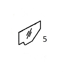 #5 LOWER DOOR GLASS - CSHM37.5
