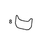 #8 REAR CENTER GLASS - CSHM38.8