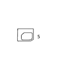 #5 LOWER DOOR GLASS - CTHM23.5
