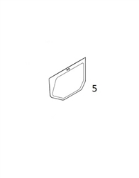 #5 LOWER DOOR GLASS - CTHM24.5
