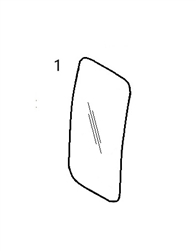 342-3573 ONE PIECE FRONT WINDSHIELD - CTHM26.1A