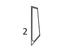 #2 RIGHT FRONT QUARTER GLASS - CTHM75.2