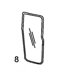 #8 RIGHT SIDE DOOR GLASS - CTHM82.8