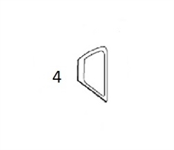 #4 DOOR LOWER FRONT WINDOW - HTHM11.4