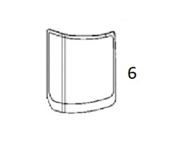 #6 QUARTER GLASS BEHIND DOOR - HTHM11.6