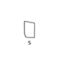 #5 QUARTER GLASS BEHIND DOOR FRONT HALF - HTHM14.5