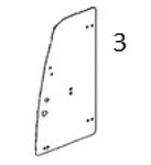 #3 LEFT DOOR GLASS - HTHM15.3
