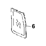 # 6. Left Side Quarter Glass - EX Dash 5 Series - HTHM18.6