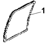 AT480124 Front Windshield - ZX or Zaxis Dash 1 / Dash 2 Series - HTHM2.1B