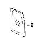 4602567 Left Side Quarter Glass - ZX or Zaxis Dash 1 / Dash 2 Series - HTHM2.6 -------SALE!!!