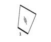 62J9341116 FRONT CENTER WINDOW - HTHM49.1