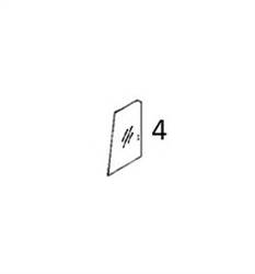 4664389 DOOR UPPER REAR SLIDING GLASS - JDHM10.4