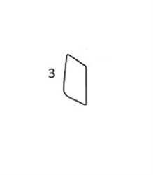 #3 UPPER DOOR WINDOW - JDHM14.3