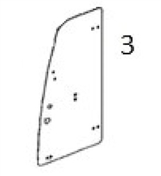 #3 LEFT DOOR GLASS - JDHM15.3