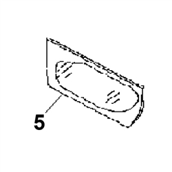 4369657 LOWER DOOR GLASS - JDHM18.5