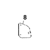 AT214167 SMALL BOOM SIDE GLASS - JDHM18.8