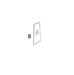 T244711 RIGHT SIDE DOOR GLASS - JDHM21.8