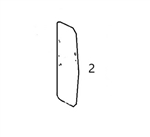 T205205 LEFT SIDE DOOR GLASS - JDHM32.2