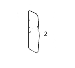 T205205 LEFT SIDE DOOR GLASS - JDHM32.2