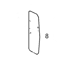 T205160 RIGHT SIDE DOOR GLASS - JDHM32.8