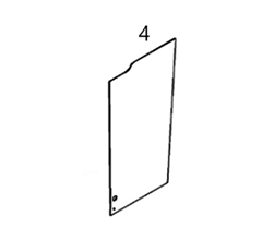 #4 LEFT SIDE DOOR GLASS - JDHM42.4