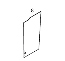 #8 RIGHT SIDE DOOR GLASS - JDHM42.8