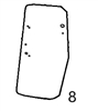 T255706 RIGHT SIDE DOOR GLASS - JDHM87.8