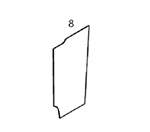 #8 RIGHT SIDE DOOR GLASS - JDHM90.8