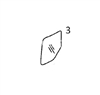 #3 UPPER DOOR GLASS  - KMHM65.3