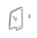 #3 UPPER DOOR GLASS - KUHM54.3