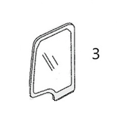 #3 UPPER DOOR GLASS - KUHM54.3