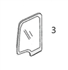 #3 UPPER DOOR GLASS - KUHM78.3
