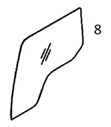 #8 BOOM SIDE GLASS - LBHM36.8