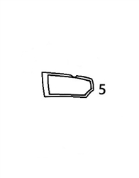 #5 LOWER DOOR GLASS - VOHM70.5