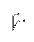 #6 LEFT SIDE QUARTER GLASS - VOHM70.6